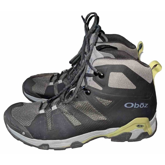 Oboz Arete A3 men's Sz 11.5 hiking Work Boots Shoes charcoal woodbine green